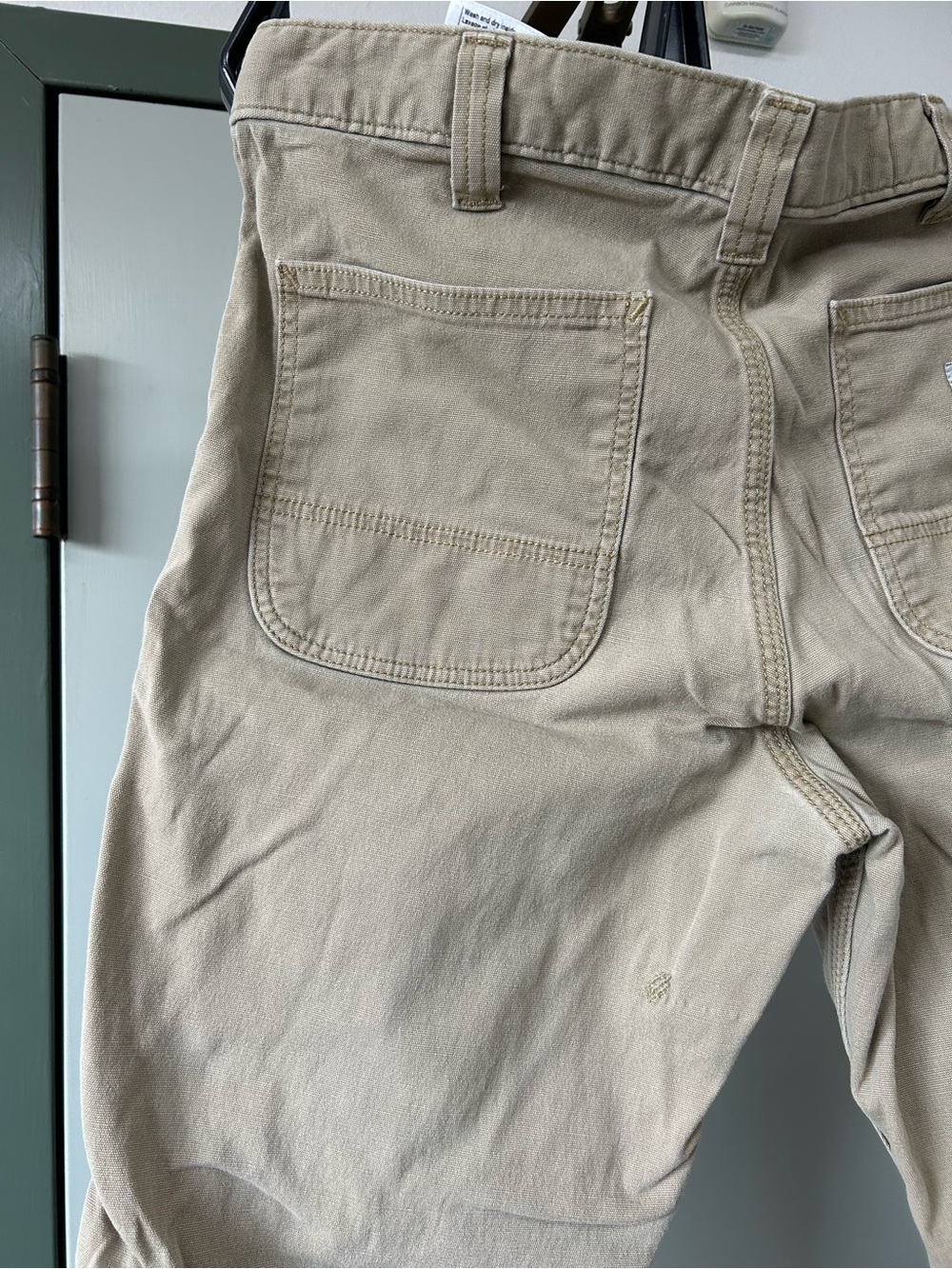 Carhartt Men's Khaki Work Pants - Relaxed Fit - Picture 3 of 9